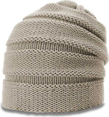 Richardson 145R Chunk Twist Knit Beanies with Cuff - Clay - Light Gray / OSFM