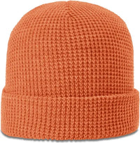 Richardson 146 Waffle Knit Beanie with Cuff - Coral - Coral / OSFM