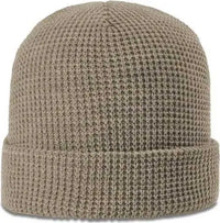 Richardson 146 Waffle Knit Beanies with Cuff - Clay - Gray / OSFM