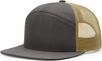 Richardson 168 7 Panel Trucker Cap - Charcoal Old Gold - Dark Gray Old Gold / OSFM