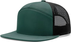 Richardson 168 7 Panel Trucker Cap - Dark Green Black - Forest Black / OSFM