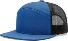 Richardson 168 7 Panel Trucker Cap - Royal Black - Royal Black / OSFM