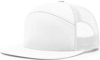 Richardson 168 7 Panel Trucker Cap - White - White / OSFM