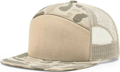 Richardson 168P Printed 7-Panel Trucker Caps - Harvest Duck Camo Sandstone - Duck Camo Sand / One Size Fits Most