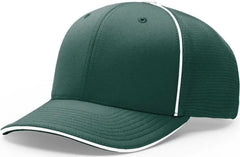 Richardson 172 Fitted Pulse Sportmesh with R-Flex Caps - Dark Green White Contrast - Forest White / XS-SM