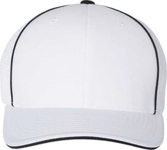 Richardson 172 Fitted Pulse Sportmesh with R-Flex Caps - White Black Contrast