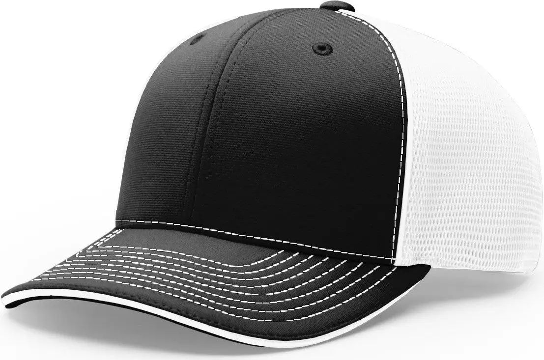 Richardson 172 Pulse Sportmesh R-Flex Cap - Black White - Black White / LG-XL