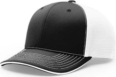 Richardson 172 Pulse Sportmesh R-Flex Cap - Black White - Black White / LG-XL