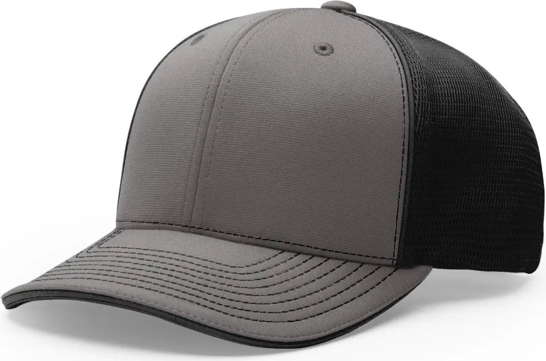 Richardson 172 Pulse Sportmesh R-Flex Cap - Charcoal Black - Dark Gray Black / LG-XL