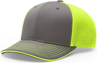 Richardson 172 Pulse Sportmesh R-Flex Cap - Charcoal Neon Yellow - Dark Gray Yellow / XS-SM