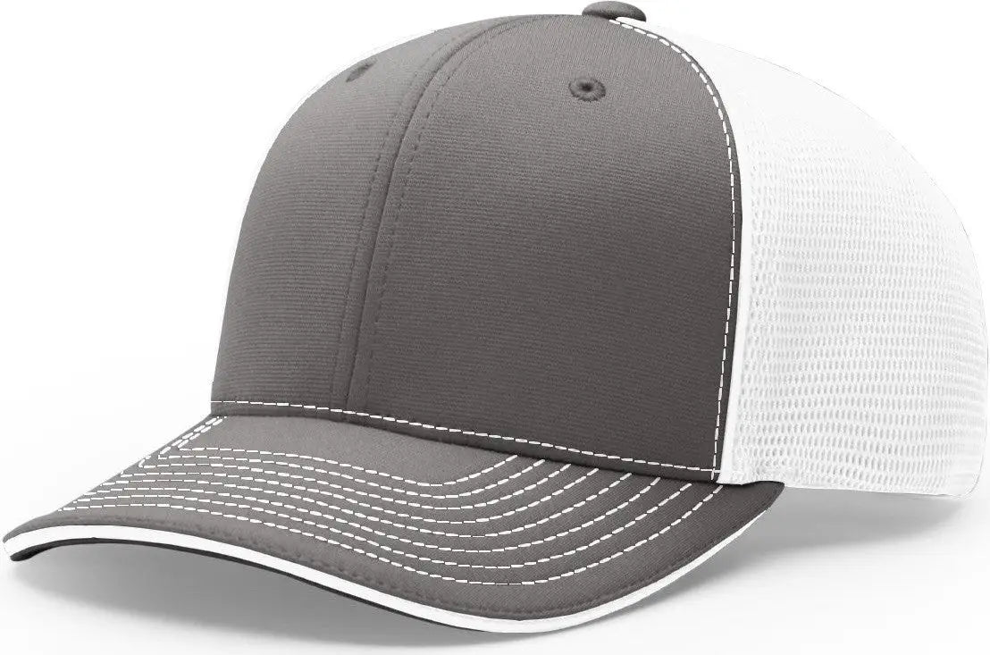 Richardson 172 Pulse Sportmesh R-Flex Cap - Charcoal White - Dark Gray White / LG-XL