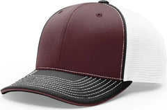 Richardson 172 Pulse Sportmesh R-Flex Cap - Maroon White Black - Maroon White / SM-MD