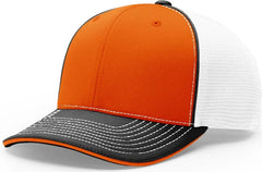 Richardson 172 Pulse Sportmesh R-Flex Cap - Orange White Black - Orange White / LG-XL
