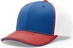 Richardson 172 Pulse Sportmesh R-Flex Cap - Royal White Red - Royal White Red / LG-XL