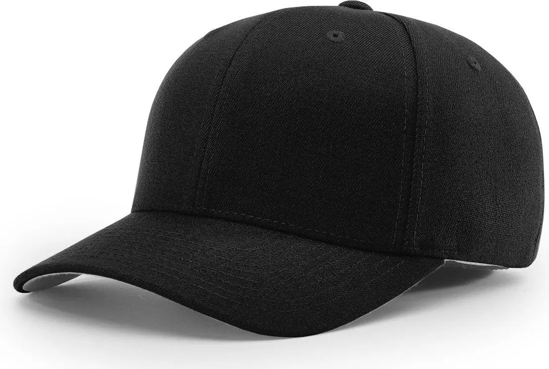 Richardson 185 Twill R-Flex Cap - Black - Black / LG-XL