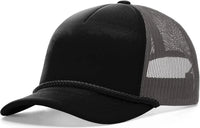 Richardson 213 Low Pro Foamie Trucker Cap - Black Charcoal-Black - Black Dark Gray-Black / OSFM