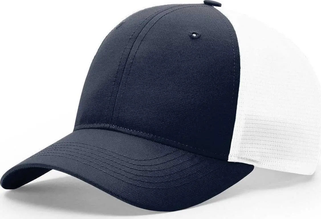 Richardson 227 Tech Mesh W/ Stretch Caps - Navy White - Navy White / SM