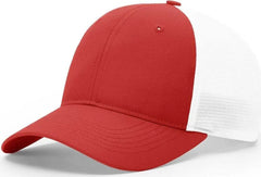 Richardson 227 Tech Mesh W/ Stretch Caps - Red White - Red White / SM