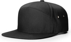 Richardson 257 7 Panel Twill Strapback Cap - Charcoal Heather Gray - Dark Gray Gray / OSFM