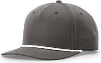 Richardson 258 5 Panel Classic Rope Cap - Dark Gray-White - Dark Gray-White / OSFM