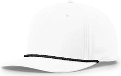 Richardson 258 5 Panel Classic Rope Cap - White-Black - White-Black / OSFM