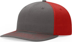 Richardson 312 Solid Twill Trucker Cap - Charcoal Red - Dark Gray Red / OSFM