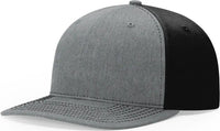 Richardson 312 Solid Twill Trucker Cap - Heather Gray Black - Gray Black / OSFM