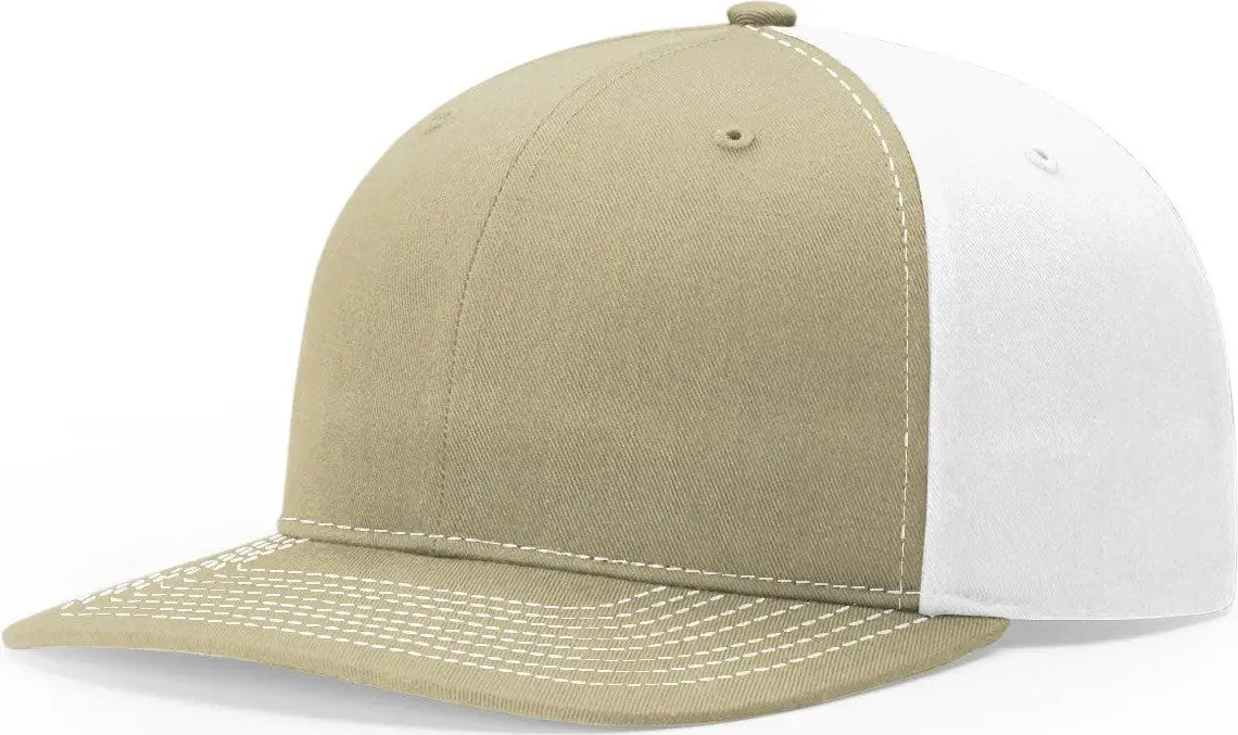 Richardson 312 Solid Twill Trucker Cap - Khaki White - Khaki White / OSFM