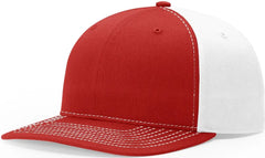 Richardson 312 Solid Twill Trucker Cap - Red White - Red White / OSFM