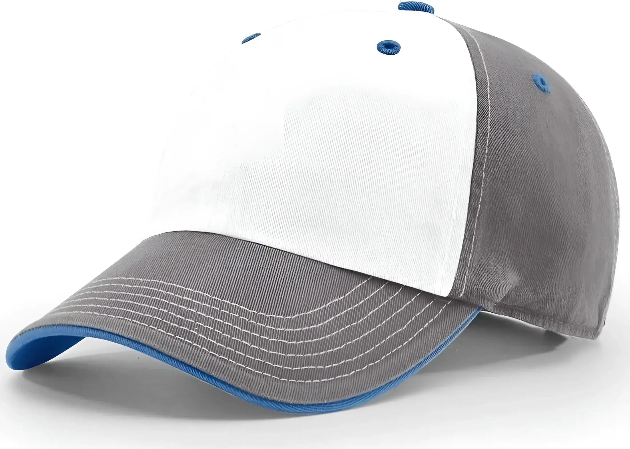 Richardson 322 Washed Chino Charcoal Caps - White Charcoal Royal - White Royal / OSFM