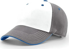 Richardson 322 Washed Chino Charcoal Caps - White Charcoal Royal - White Royal / OSFM