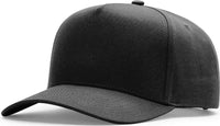 Richardson 323FPC Full Fabric Five Panel Champ Cap - Black - Black / OSFM