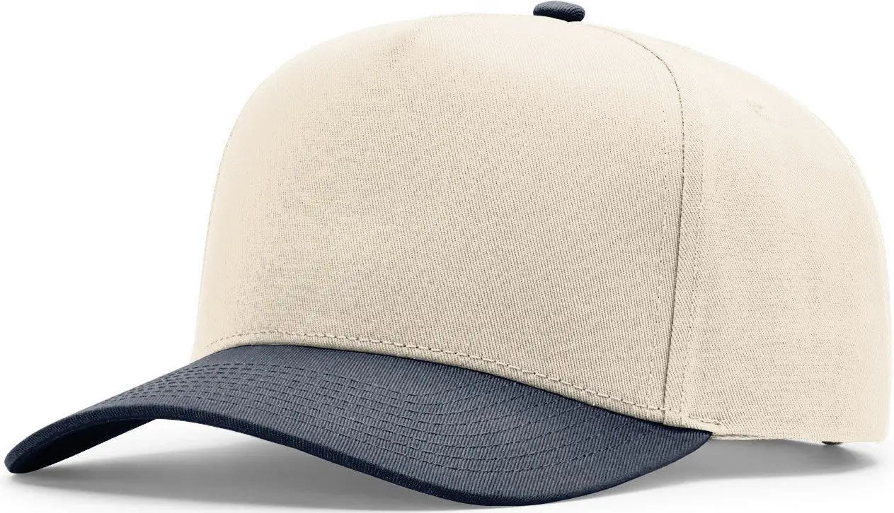 Richardson 323FPC Full Fabric Five Panel Champ Cap - Cream Navy - Navy / OSFM