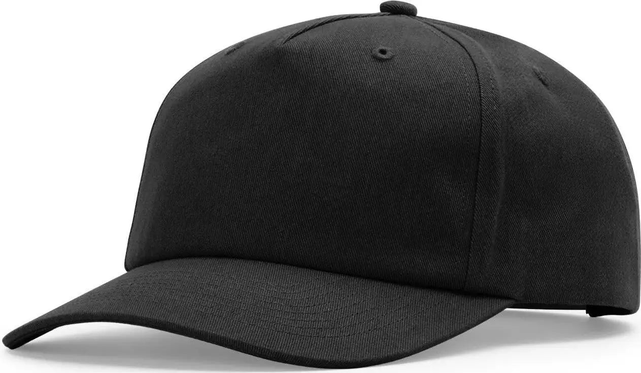 Richardson 356 5 Panel Relaxed Gramps Cap - Black - Black / OSFM