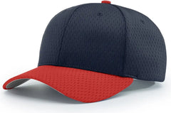 Richardson 414 Pro Mesh Adjustable Cap - Navy Red - Navy Red / S