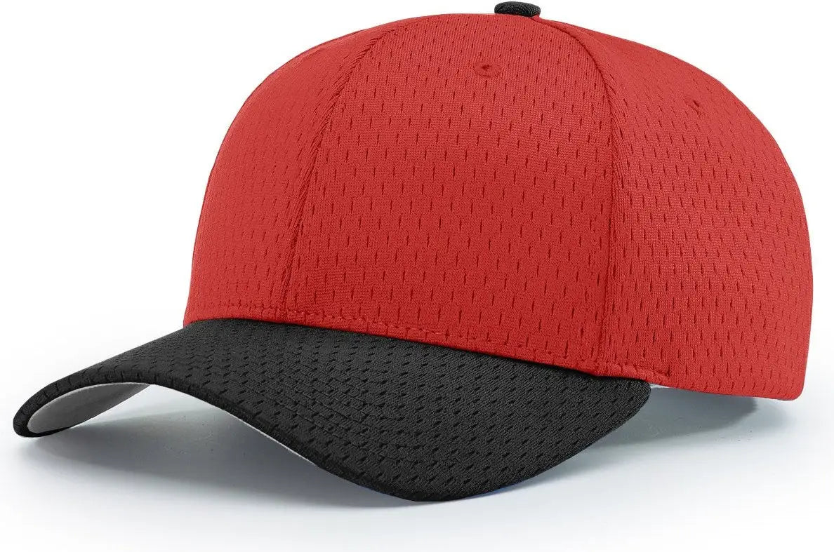Richardson 414 Pro Mesh Adjustable Cap - Red Black - Red Black / S