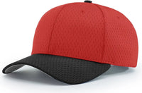 Richardson 414 Pro Mesh Adjustable Cap - Red Black - Red Black / S