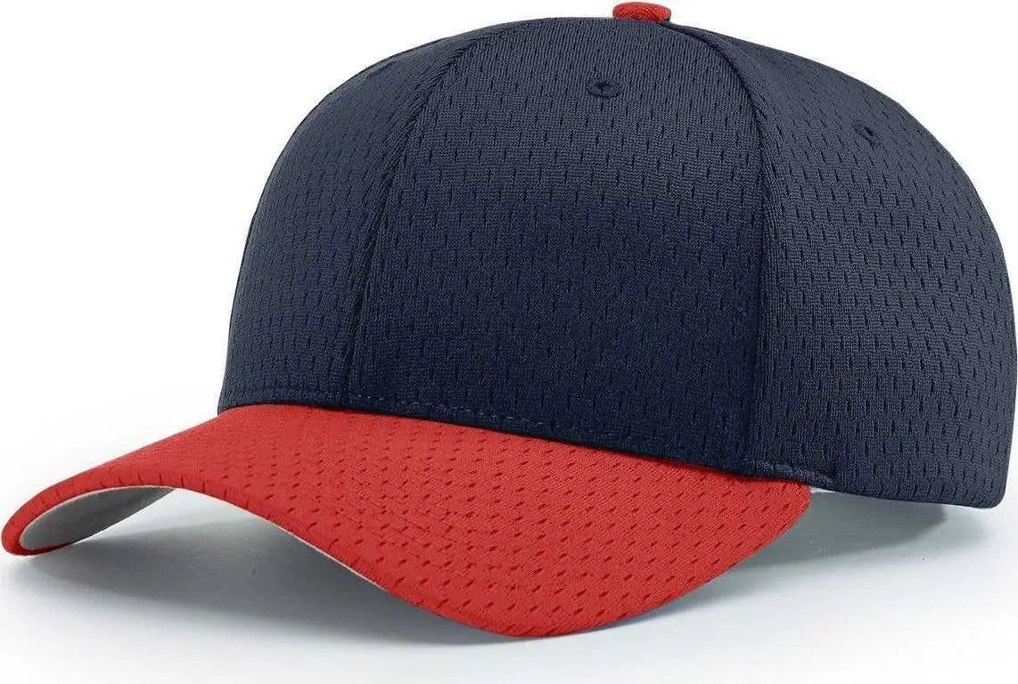 Richardson 414 Pro Mesh Adjustable Caps - Navy Red - Navy Red / SM