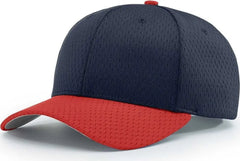 Richardson 414 Pro Mesh Adjustable Caps - Navy Red - Navy Red / SM