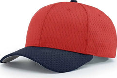 Richardson 414 Pro Mesh Adjustable Caps - Red Navy - Red Navy / SM