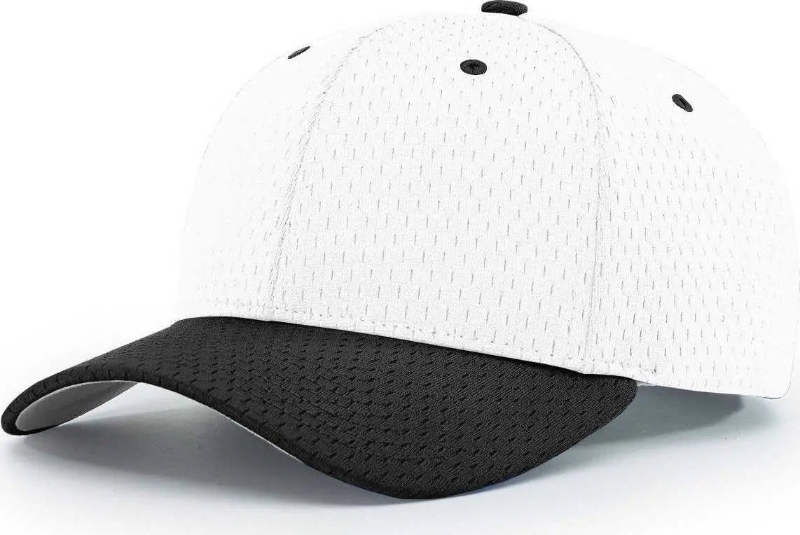 Richardson 414 Pro Mesh Adjustable Caps - White Black - White Black / SM
