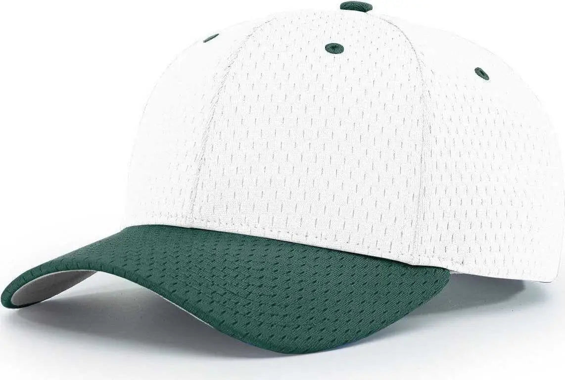 Richardson 414 Pro Mesh Adjustable Caps - White Dark Green - White Forest / SM