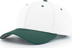 Richardson 414 Pro Mesh Adjustable Caps - White Dark Green - White Forest / SM