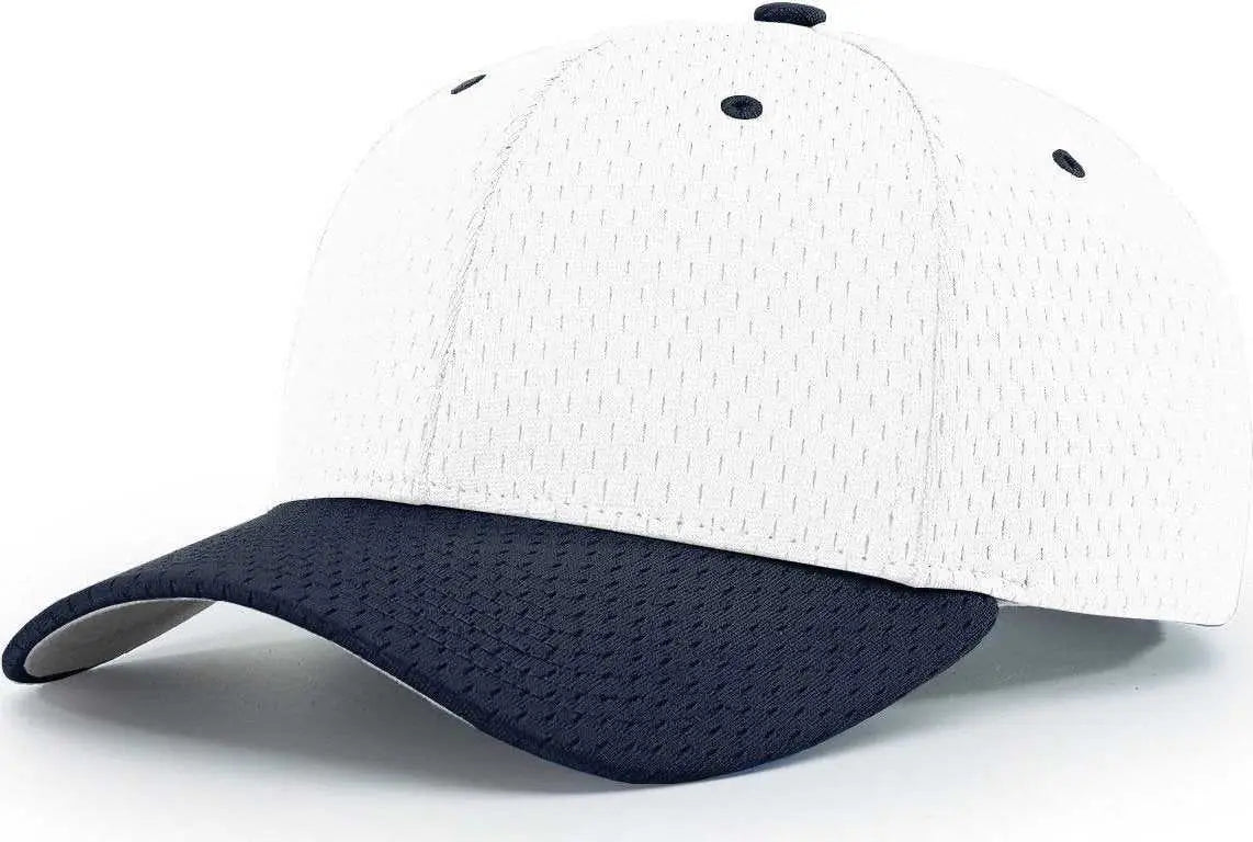 Richardson 414 Pro Mesh Adjustable Caps - White Navy - White Navy / SM
