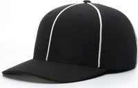 Richardson 420 Referee Surge Cap - Adjustable - Black White / OSFM