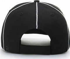 Richardson 420 Referee Surge Strapback Caps - Black White - Black White / OSFM
