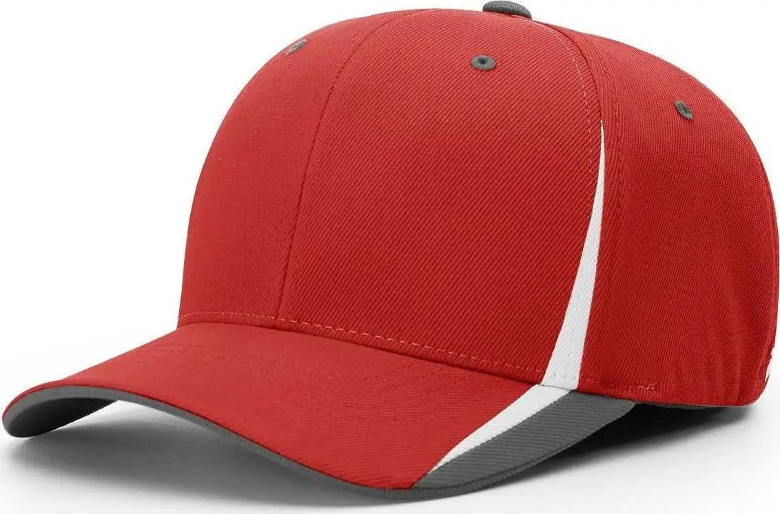 Richardson 439 Triple Color R-Flex Caps - Red White Charcoal - Red White / SM-MD