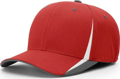 Richardson 439 Triple Color R-Flex Caps - Red White Charcoal - Red White / SM-MD