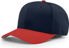 Richardson 495 Pro Mesh R-Flex Cap - Navy Red - Navy Red / LG-XL