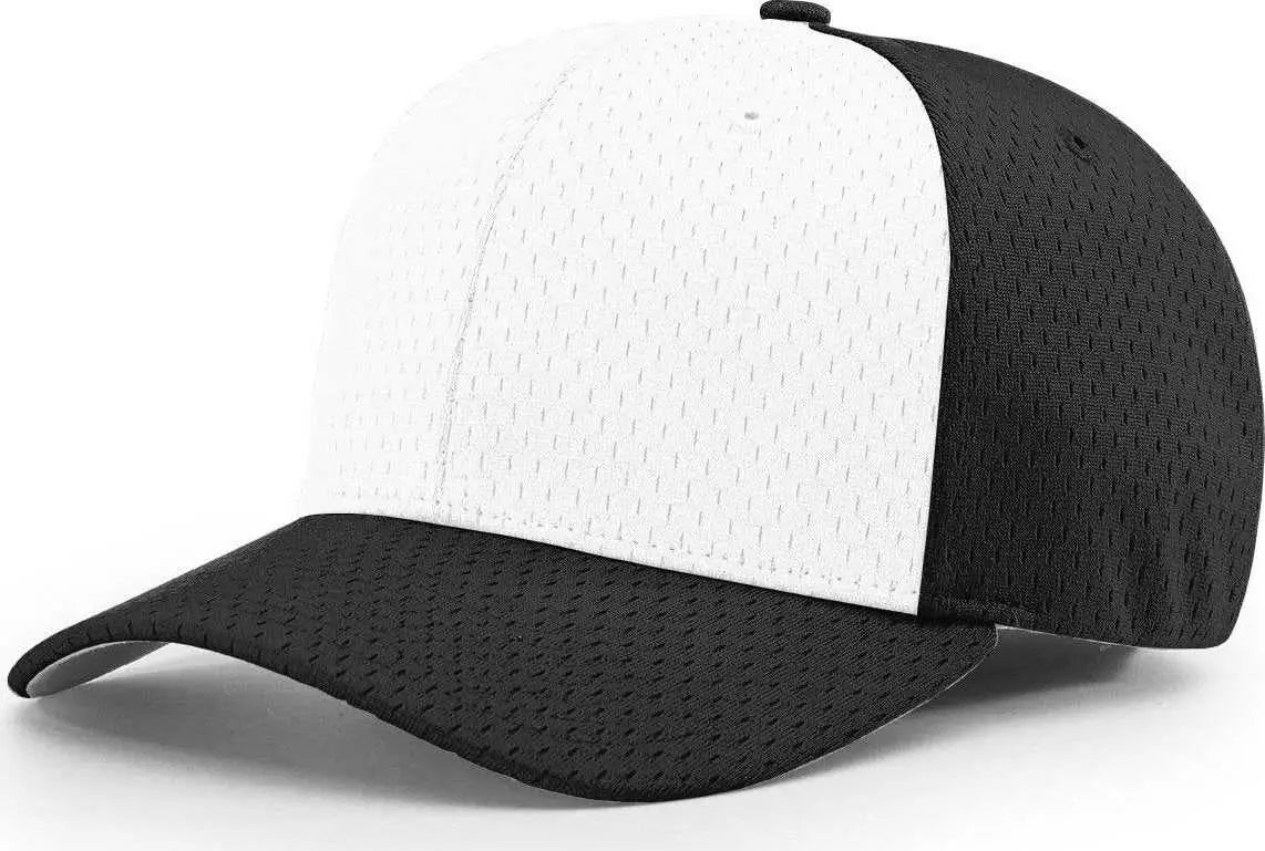 Richardson 495 Pro Mesh R-Flex Caps - Alternate White Black - White Black / SM